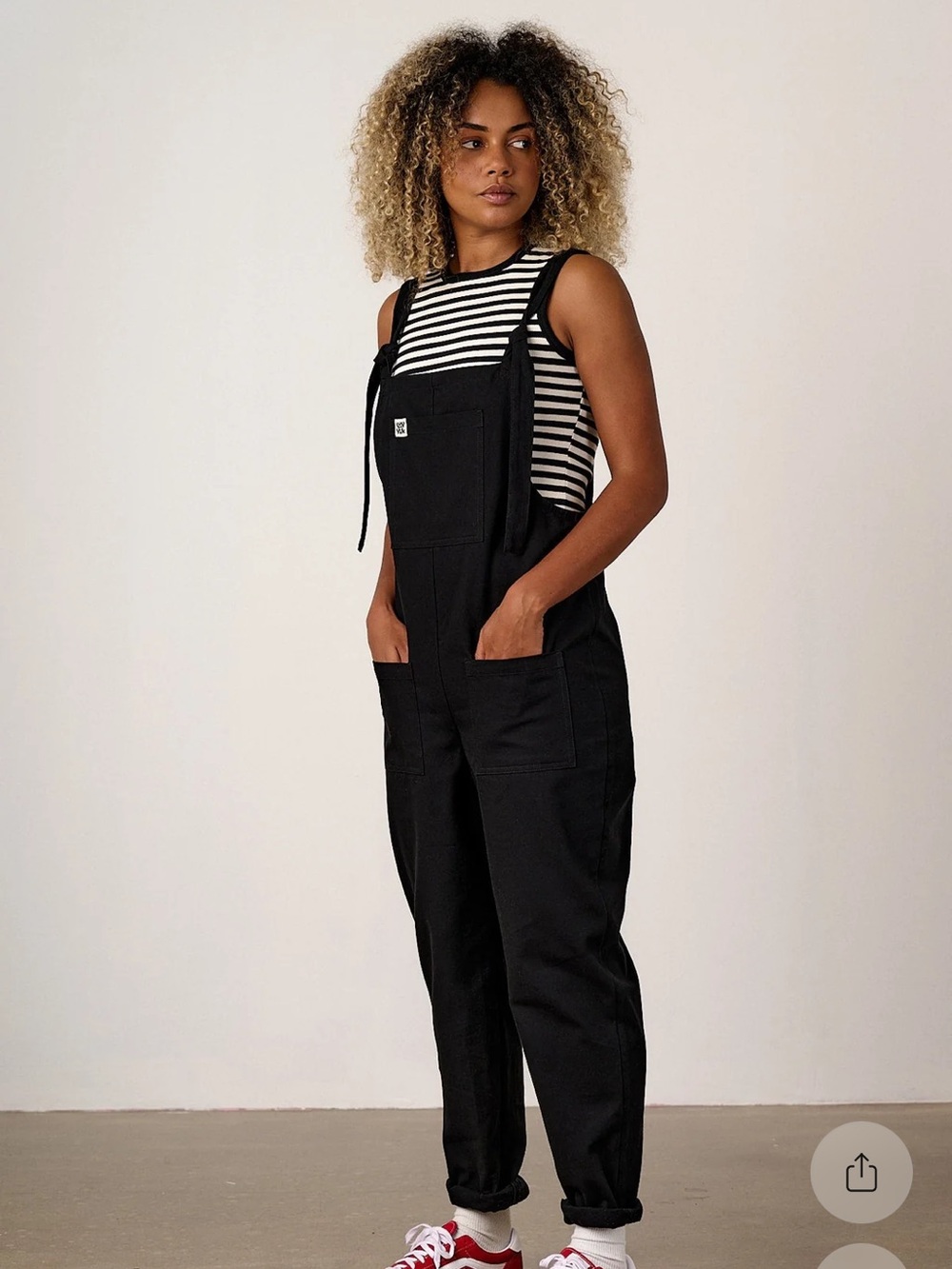Lucy & Yak Black Original Cotton Overalls Dungarees- UK 30 petite US 26 plus